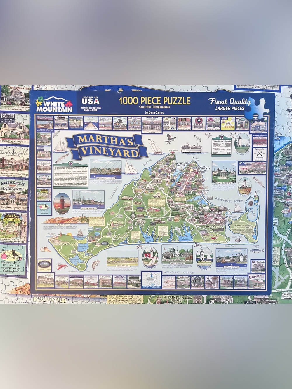 White Mountain Puzzle Martha’s Vineyard 1000 Piece Complete